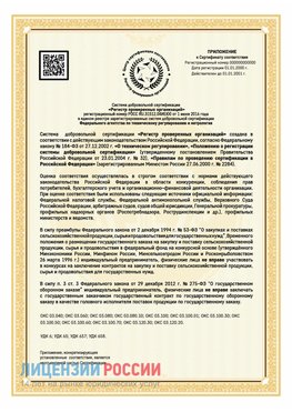 Приложение к сертификату для ИП Киселевск Сертификат СТО 03.080.02033720.1-2020
